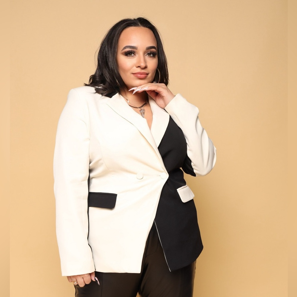 Never Fully Dressed Two-Tone Blazer